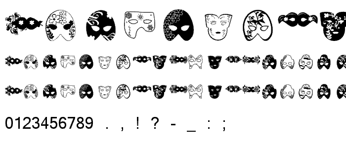 Mascaras de Veneza font